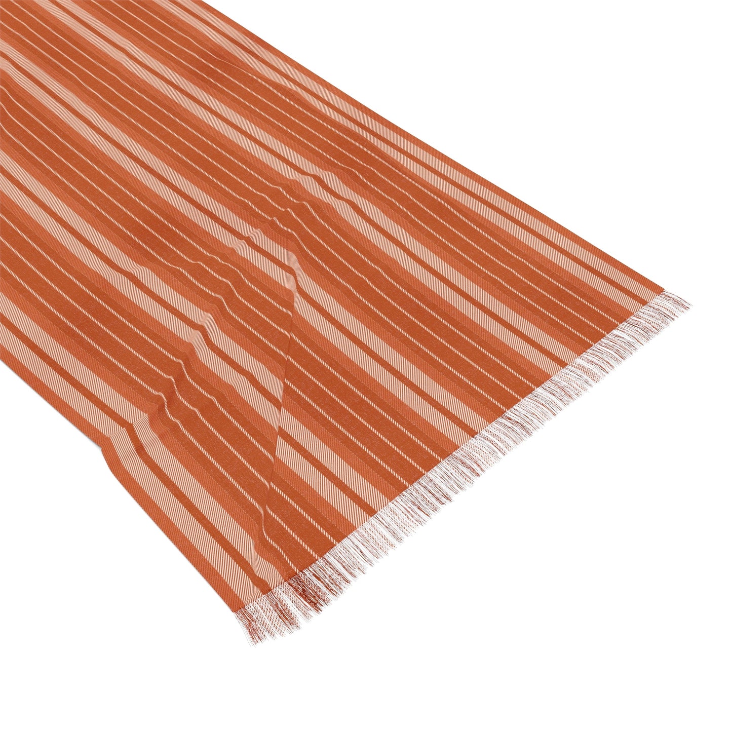 Scarf | Dark Orange & White | Stripe