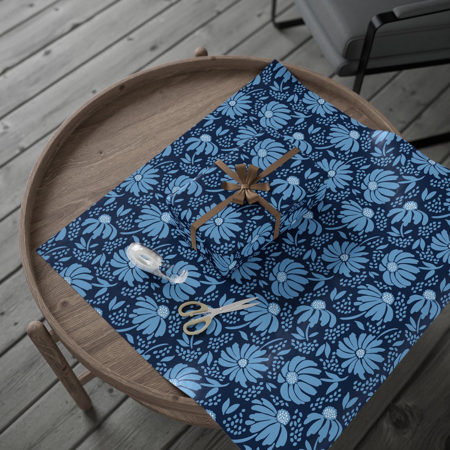 Gift Wrap | Light Blue & White | Bellis
