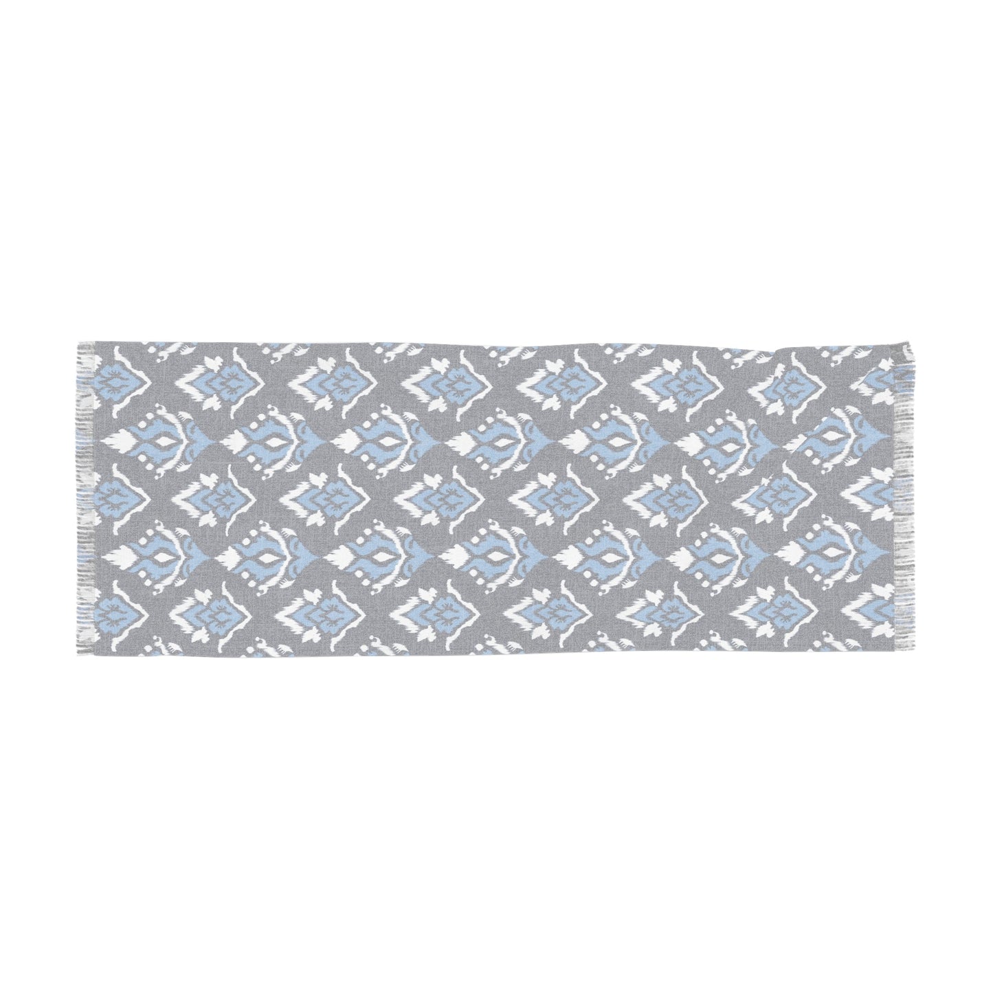 Scarf | Light Blue & White | Ikat