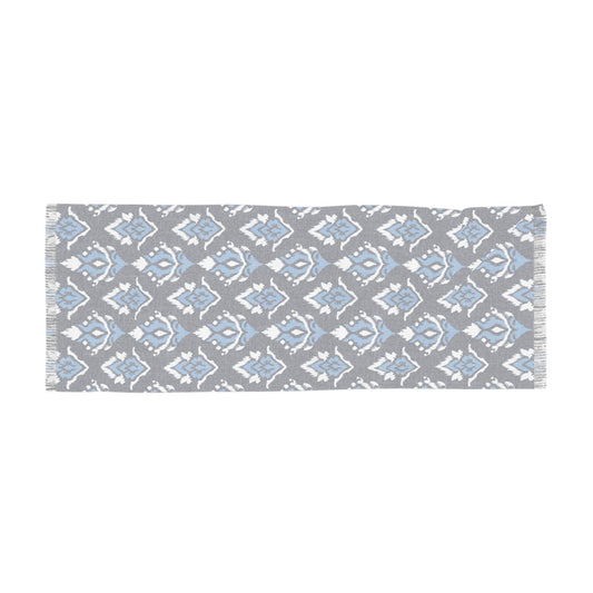 Scarf | Light Blue & White | Ikat
