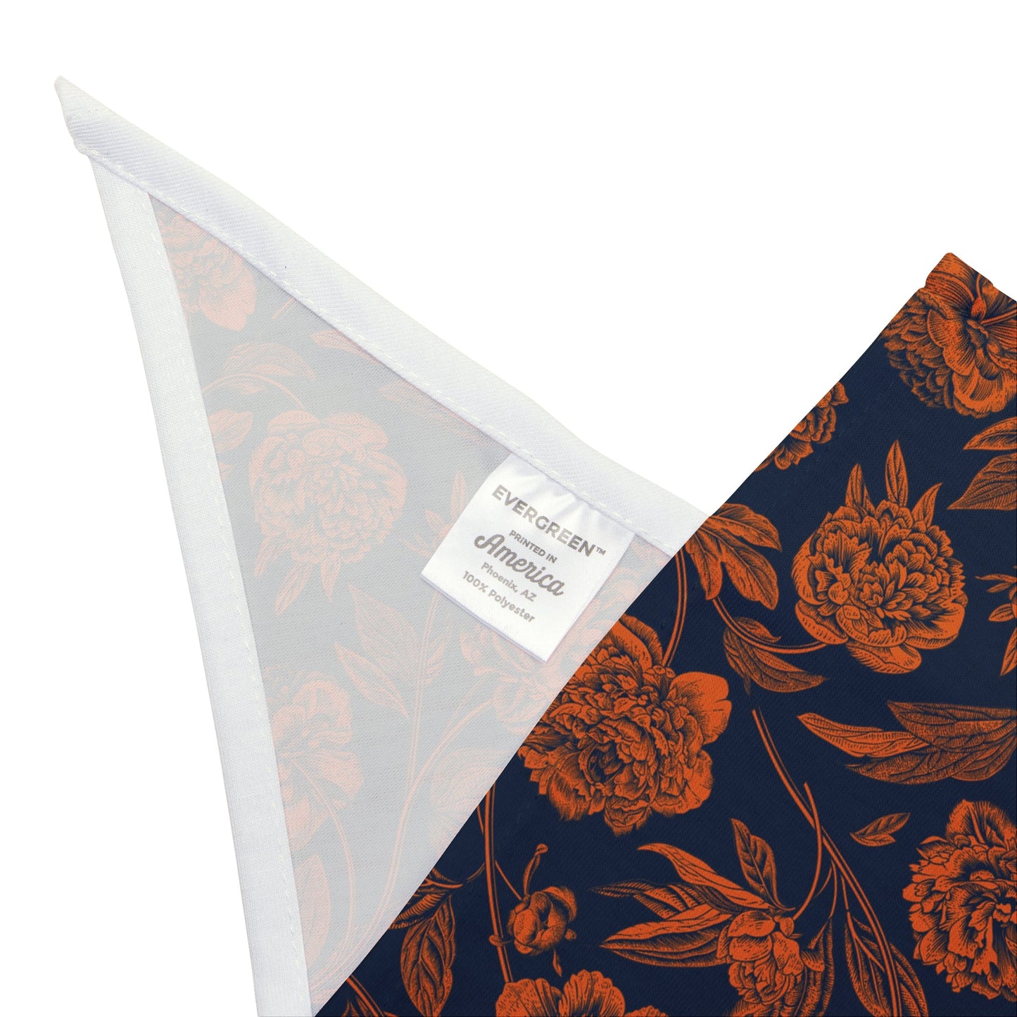 Pet Bandana | Orange & Blue | Peony