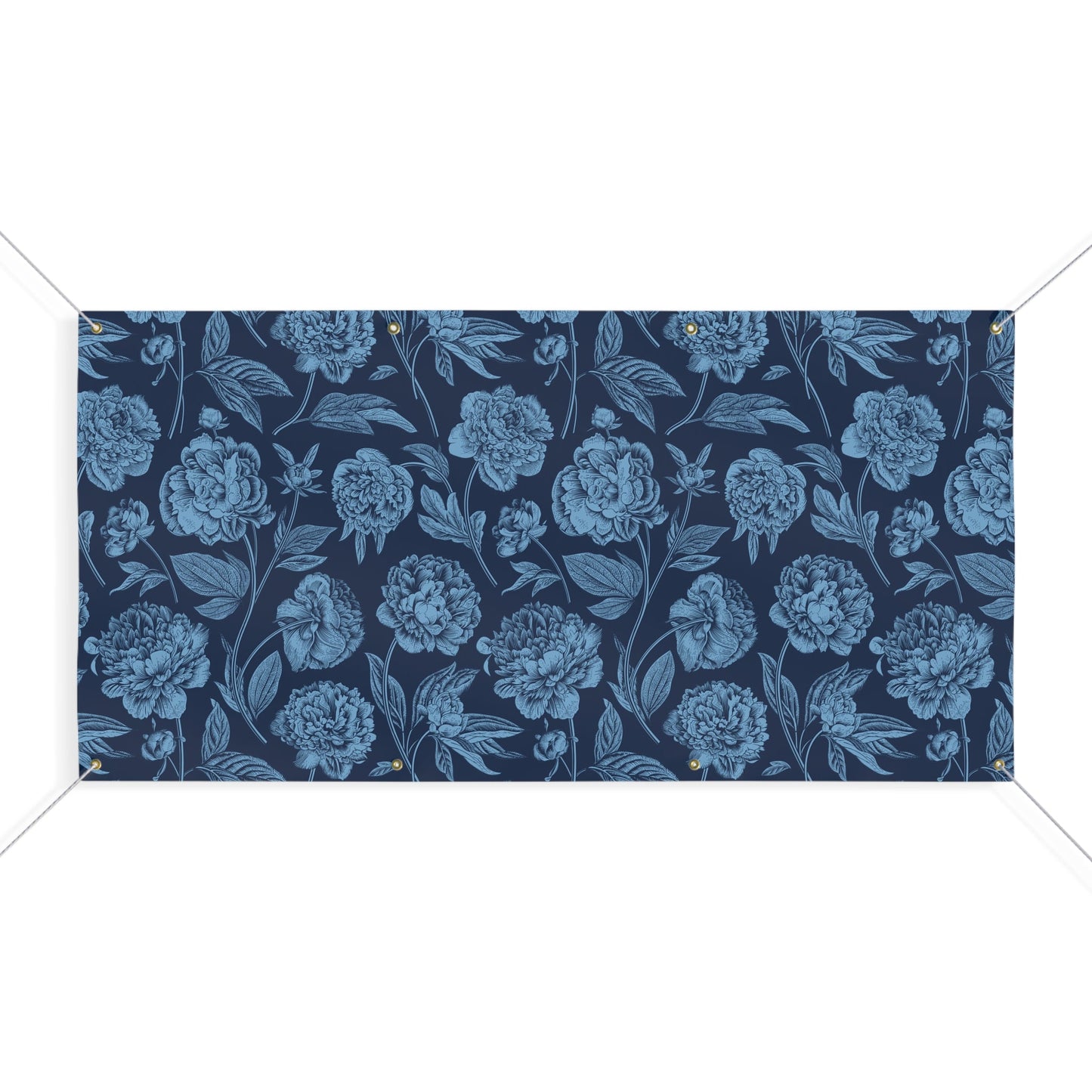 Banner | Light Blue & White | Peony