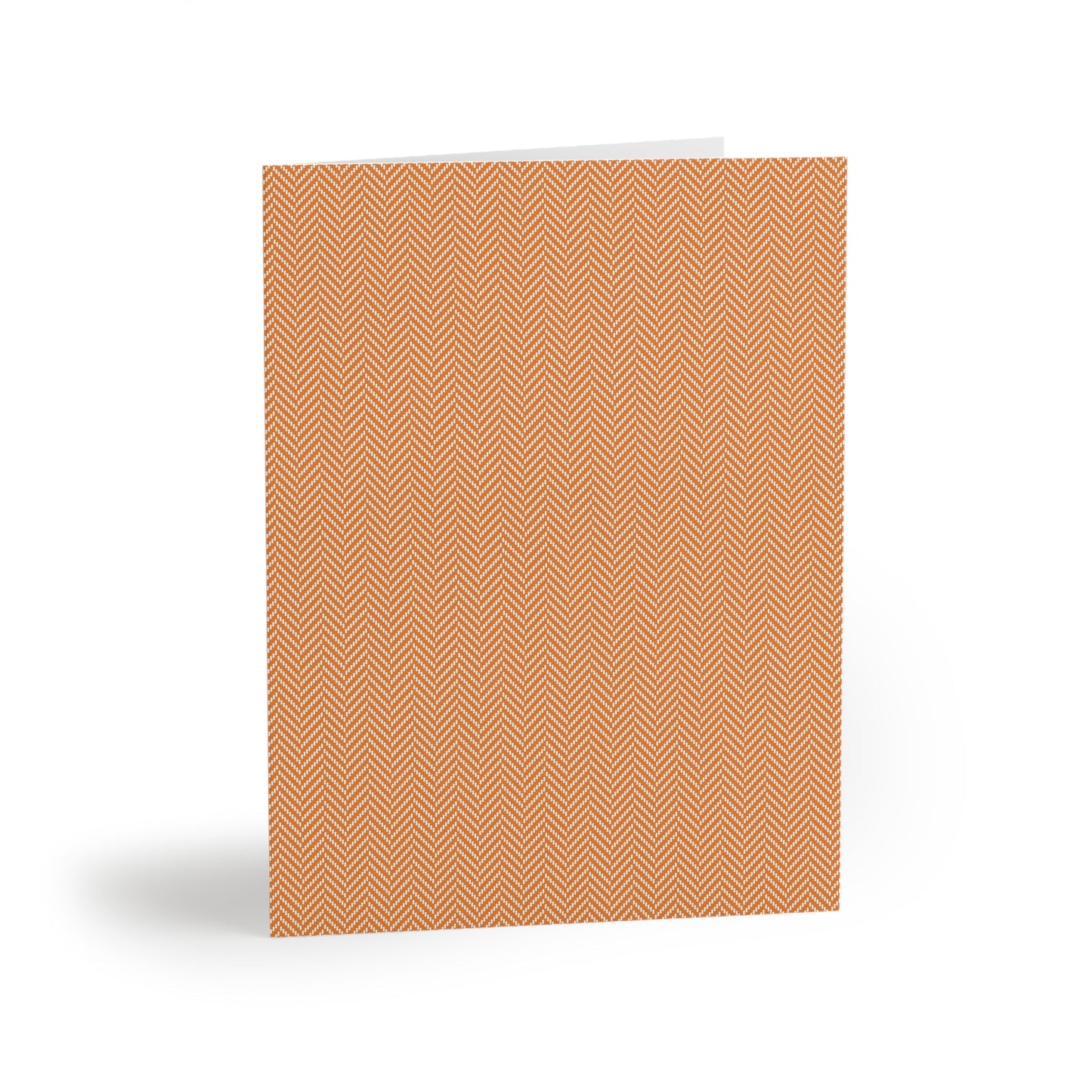 Notecards | Orange & White | Herringbone