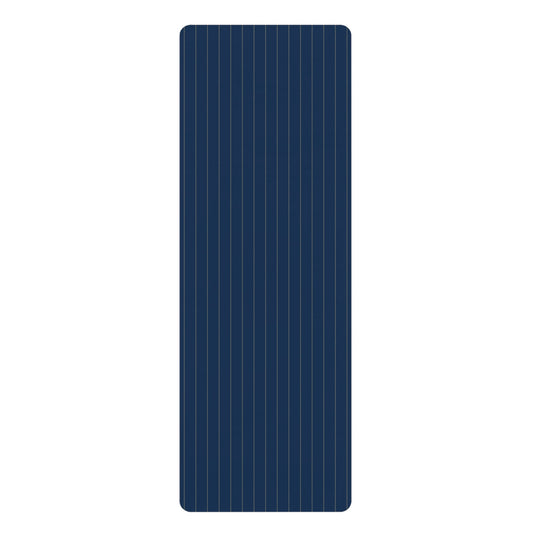 Yoga Mat | Blue & Gold | Pinstripe