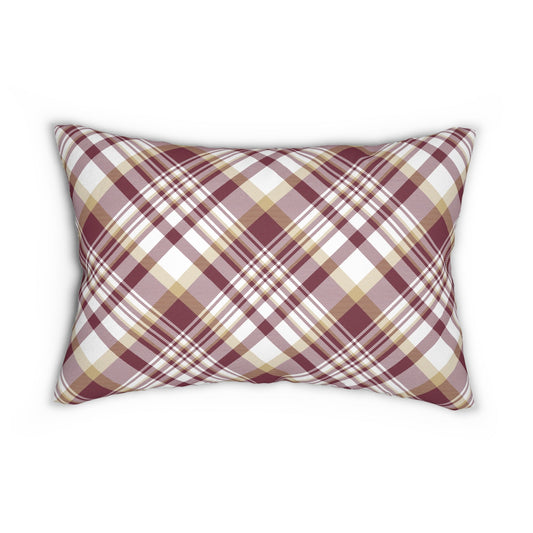 Pillow | Maroon & Gold | Tartan