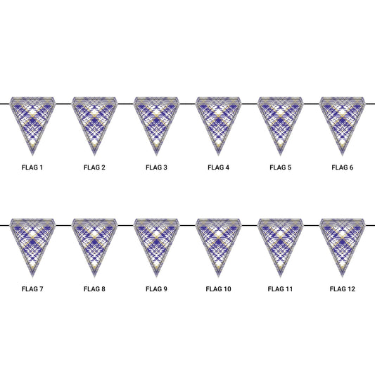 Flag Garland | Purple & Gold | Tartan