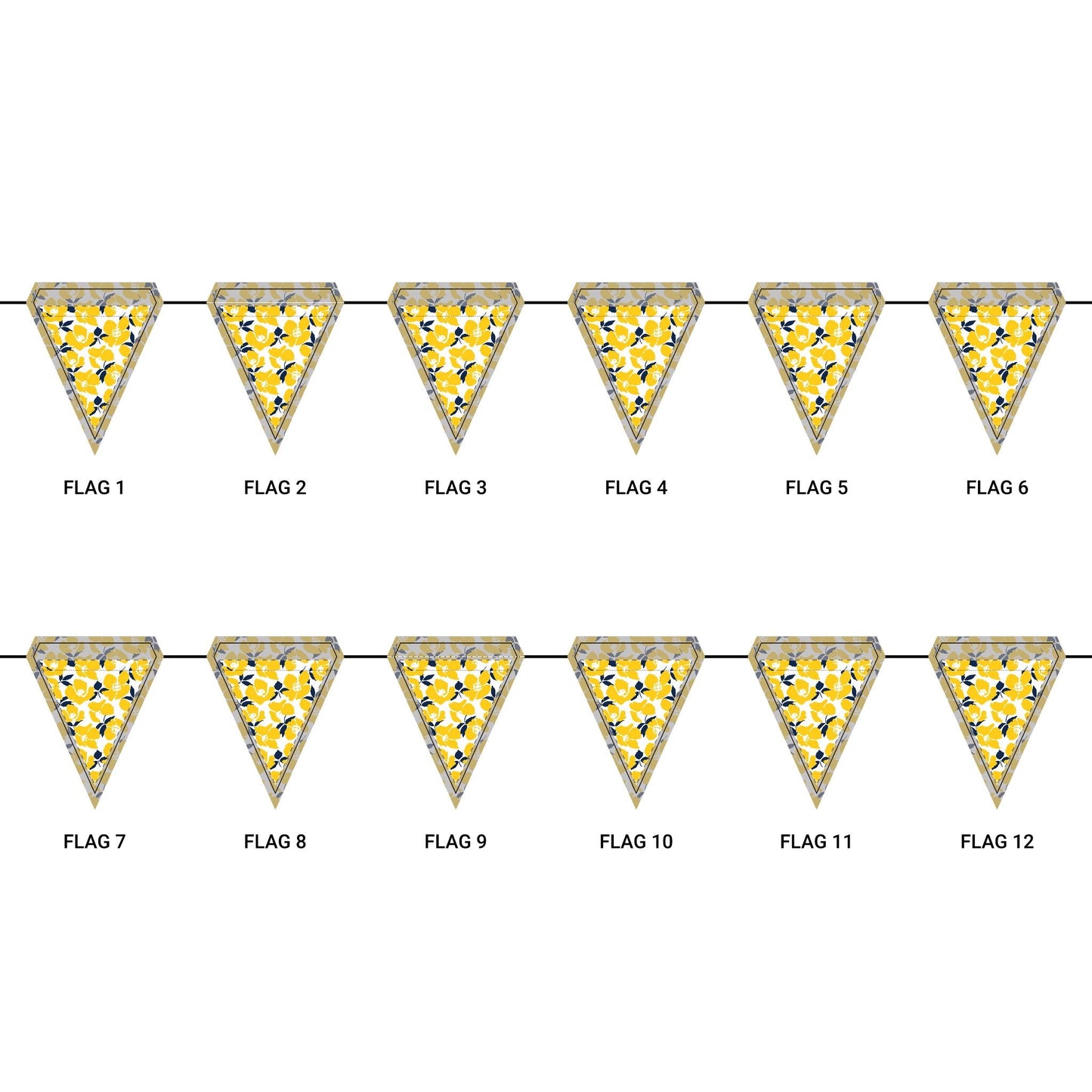 Flag Garland | Yellow & Blue | Poppy