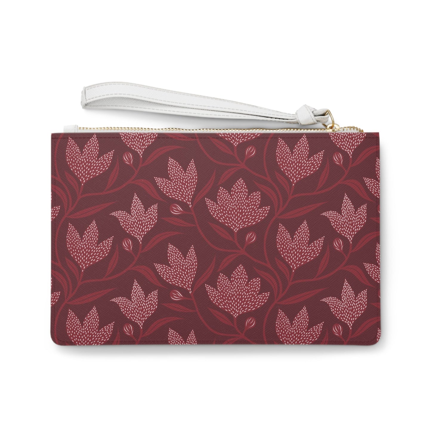 Clutch Bag | Maroon & White | Magnolia
