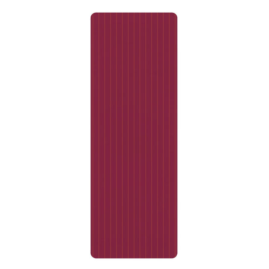 Yoga Mat | Maroon & Orange | Pinstripe