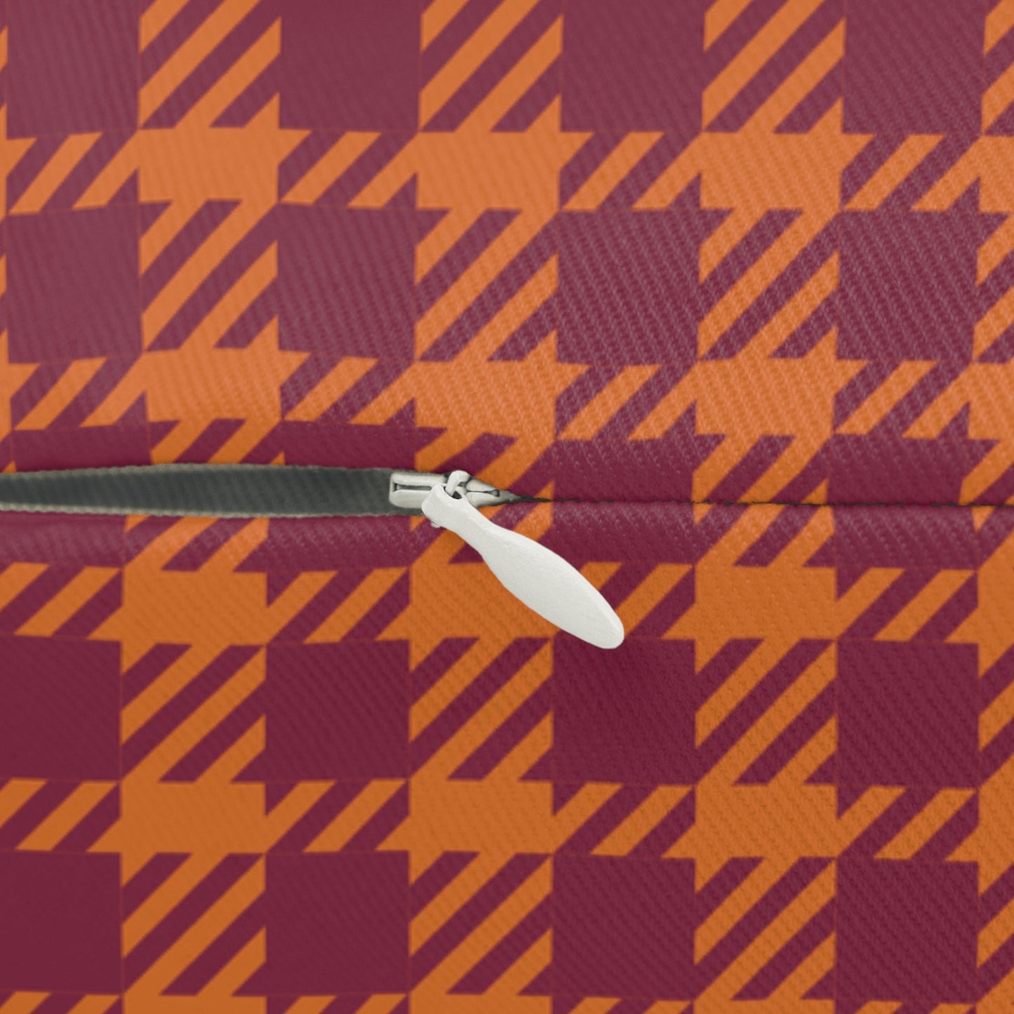 Pillow | Maroon & Orange | Tweed
