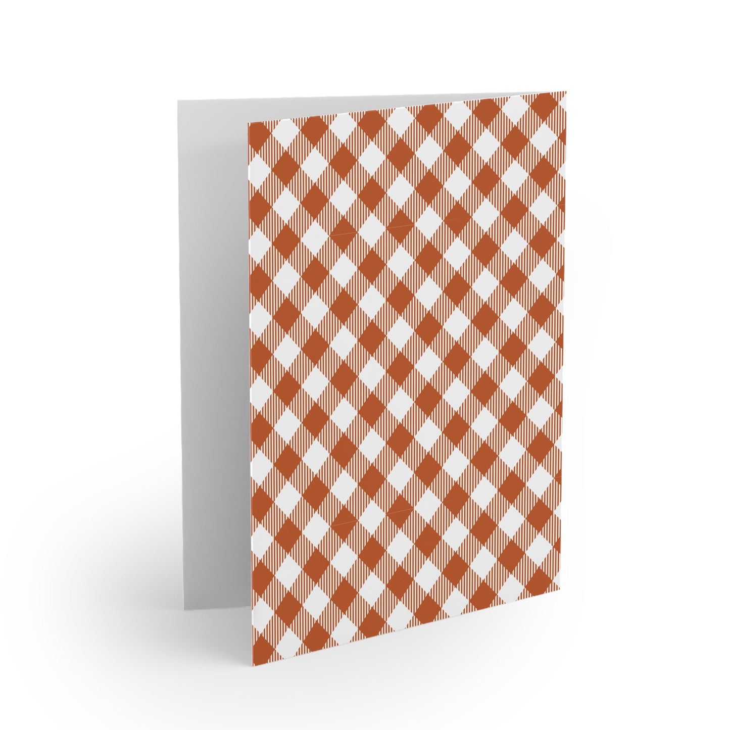 Notecards | Dark Orange & White | Gingham