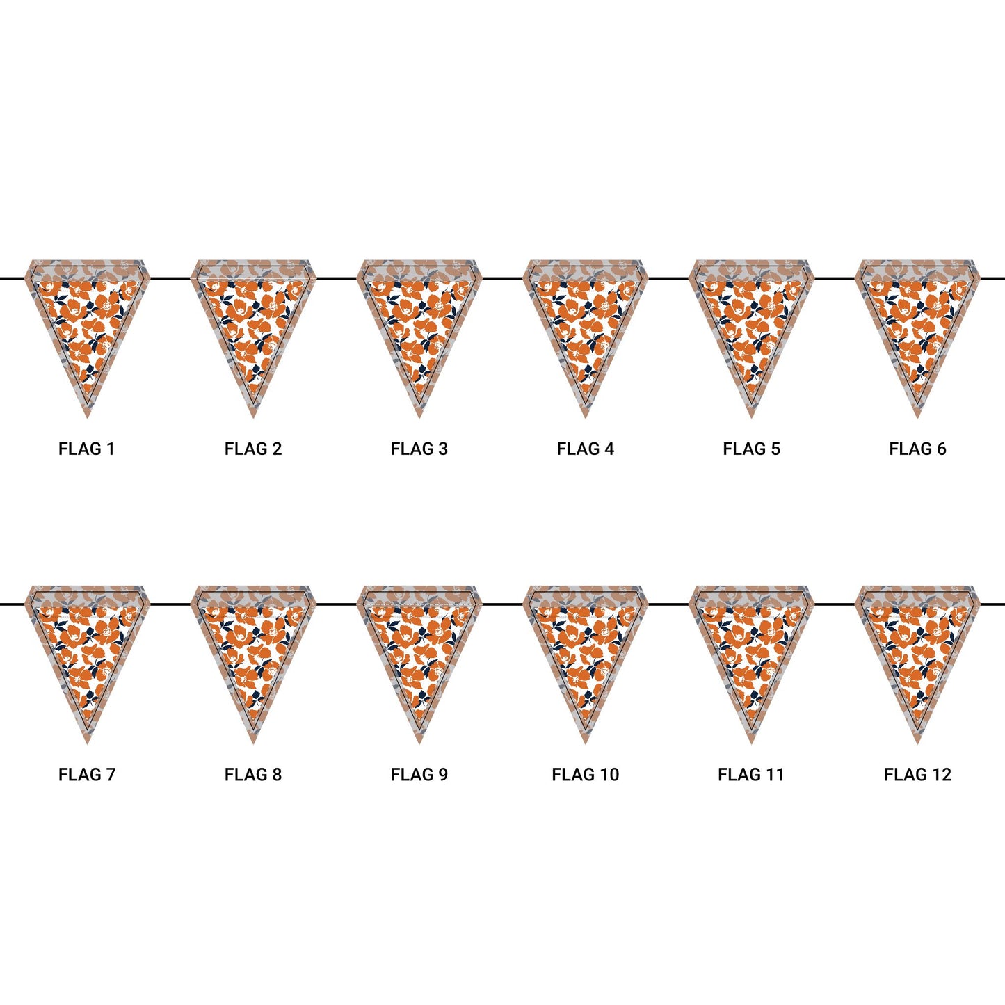 Flag Garland | Auburn, Alabama | Poppy