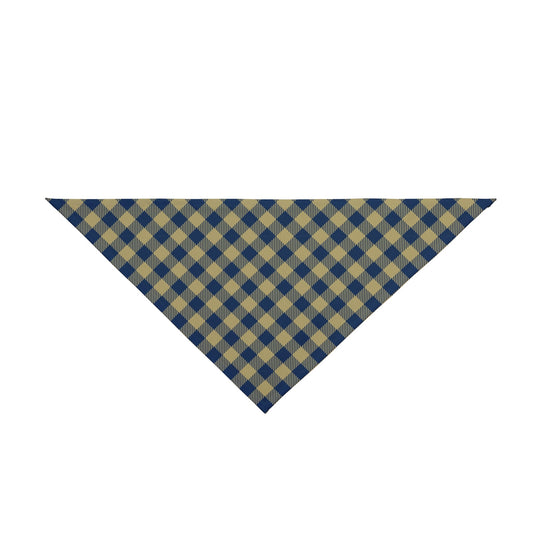 Pet Bandana | Blue & Gold | Gingham
