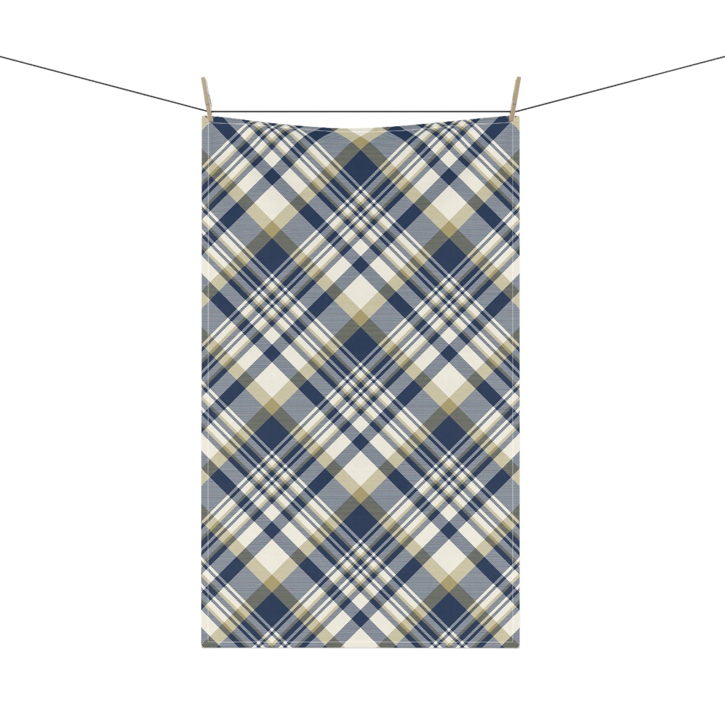 Tea Towel | Blue & Gold | Tartan