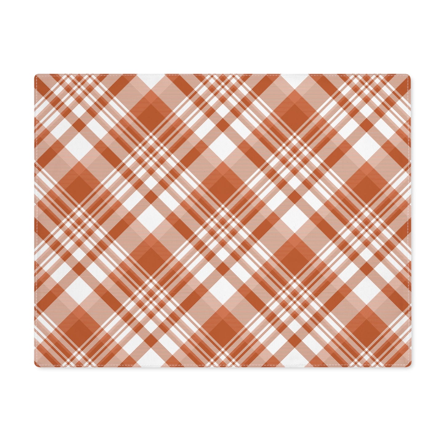 Placemat | Dark Orange & White | Tartan