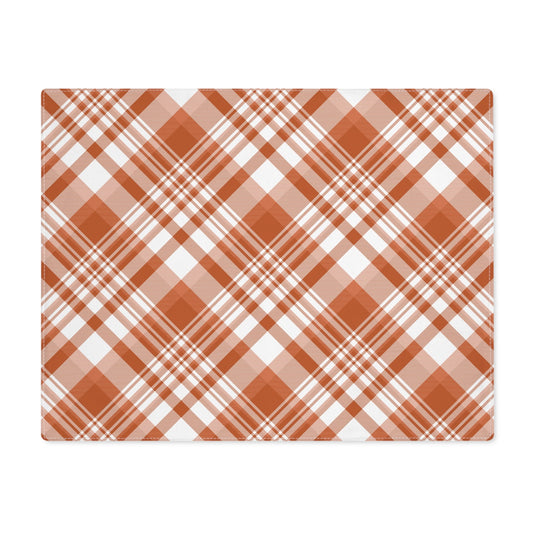 Placemat | Dark Orange & White | Tartan