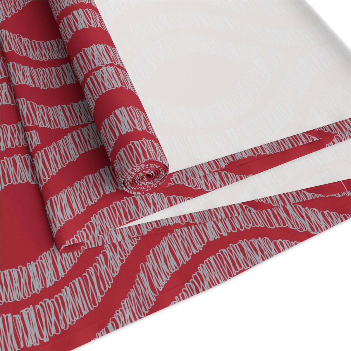 Table Runner | Red & Gray | Ogee