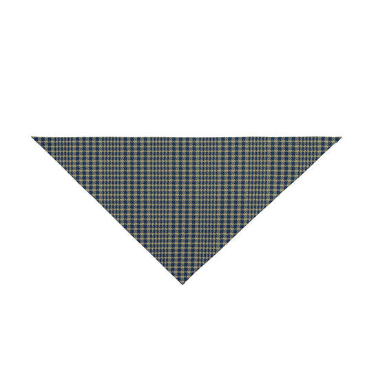 Pet Bandana | Blue & Gold | Tweed