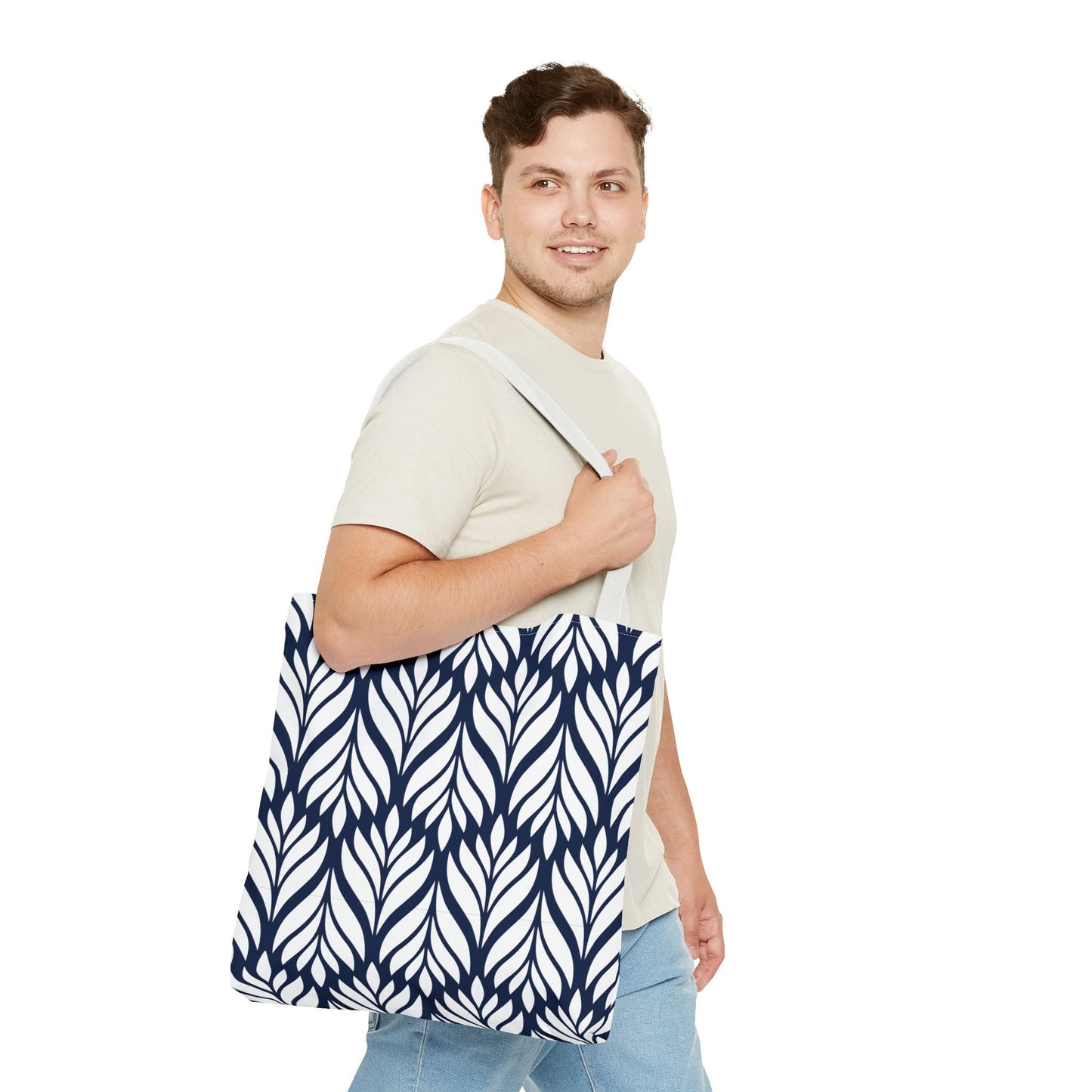 Tote Bag | Navy & White | Palm