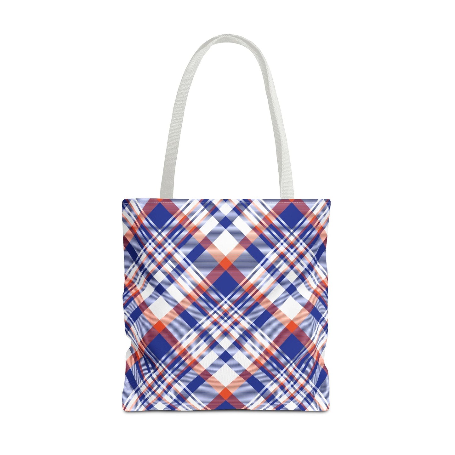 Tote Bag | Bright Blue & Orange | Tartan