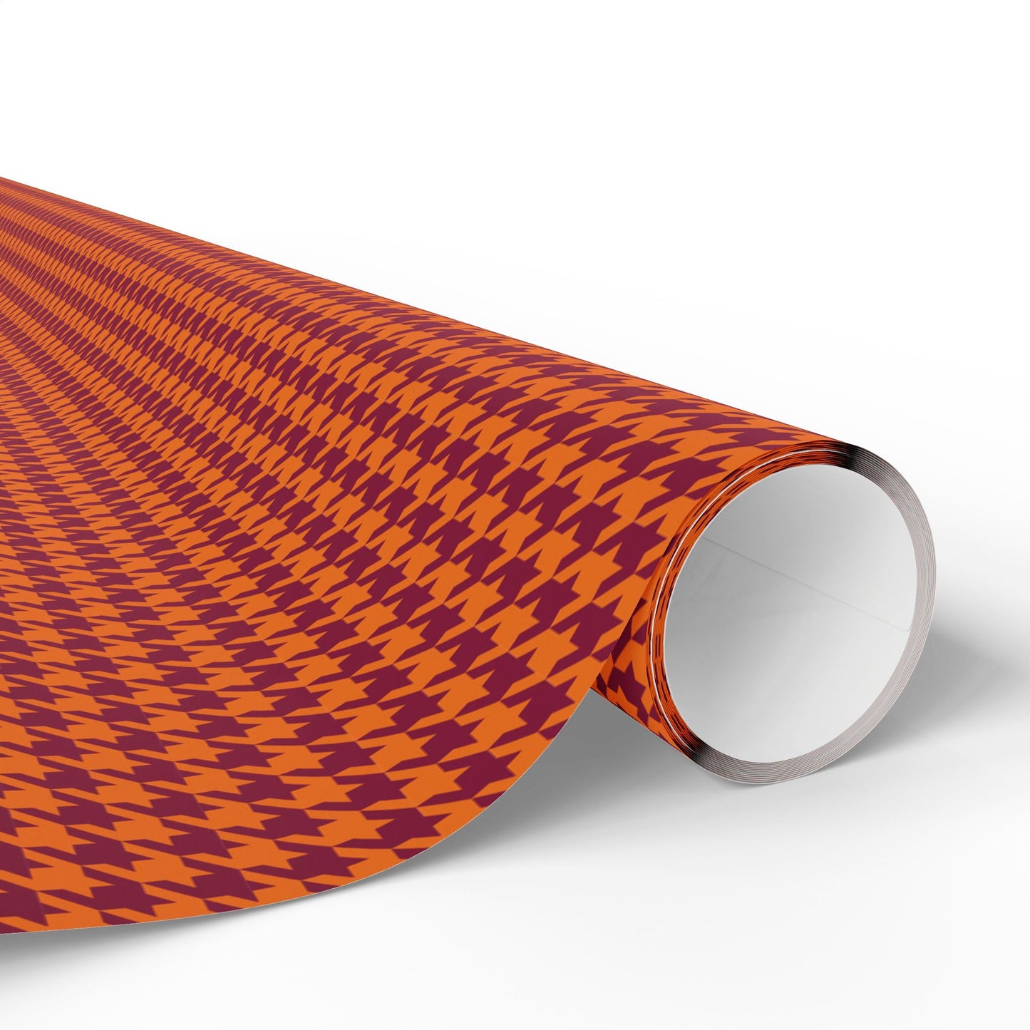 Gift Wrap | Maroon & Orange | Houndstooth