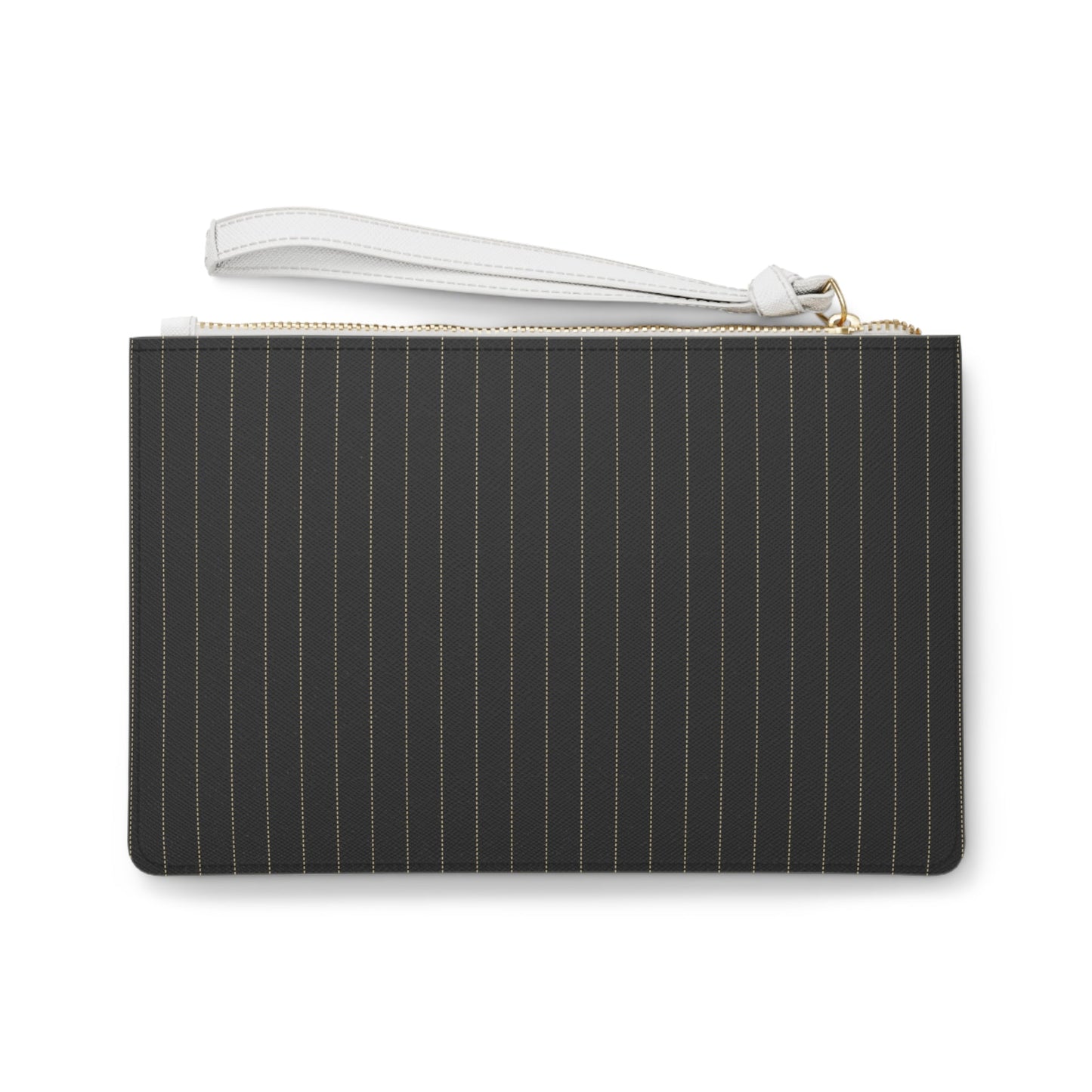 Clutch Bag | Black & Gold | Pinstripe