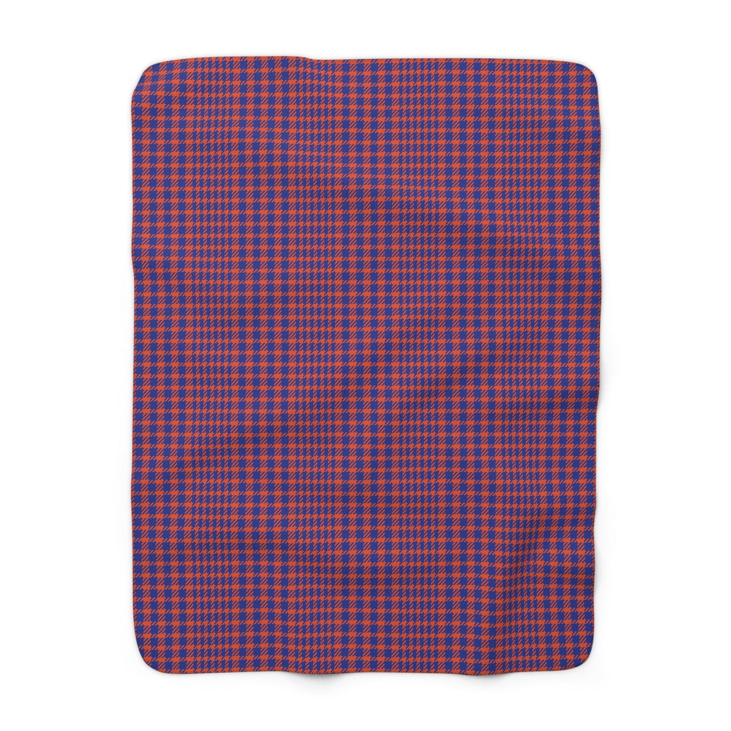 Sherpa Blanket | Bright Blue & Orange | Tweed