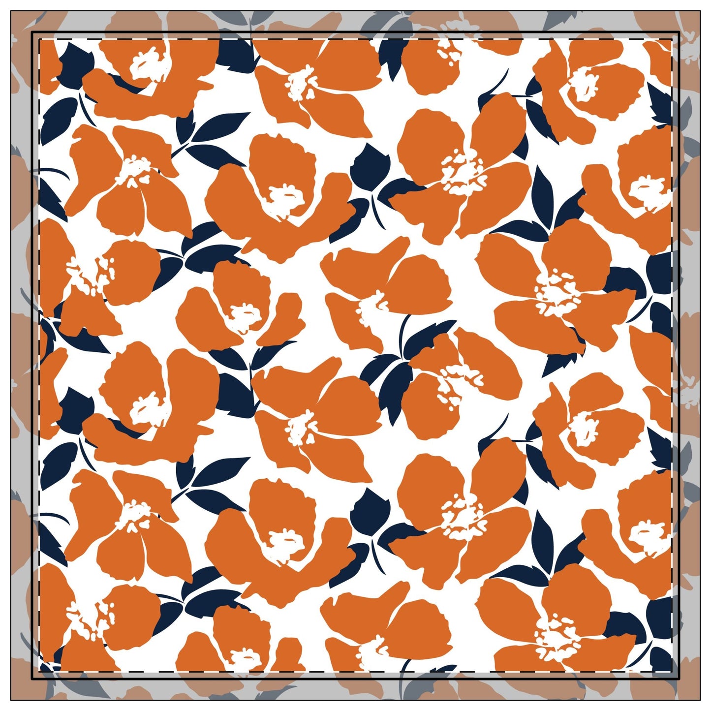 Napkins | Orange & Blue | Poppy