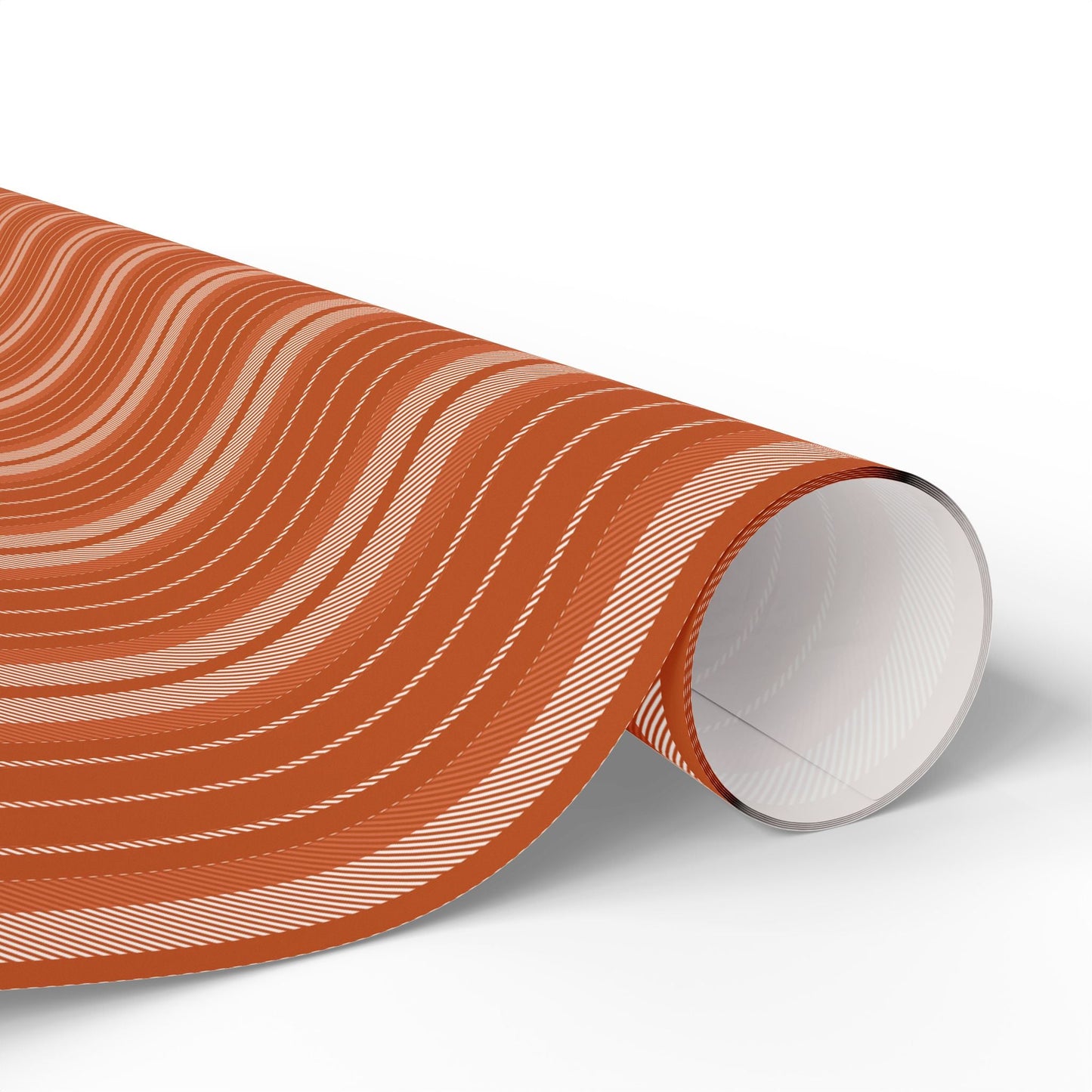 Gift Wrap | Dark Orange & White | Stripe