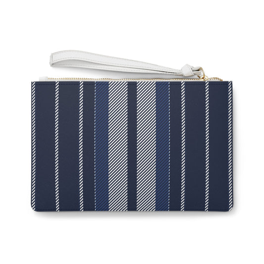 Clutch Bag | Navy & White | Stripe