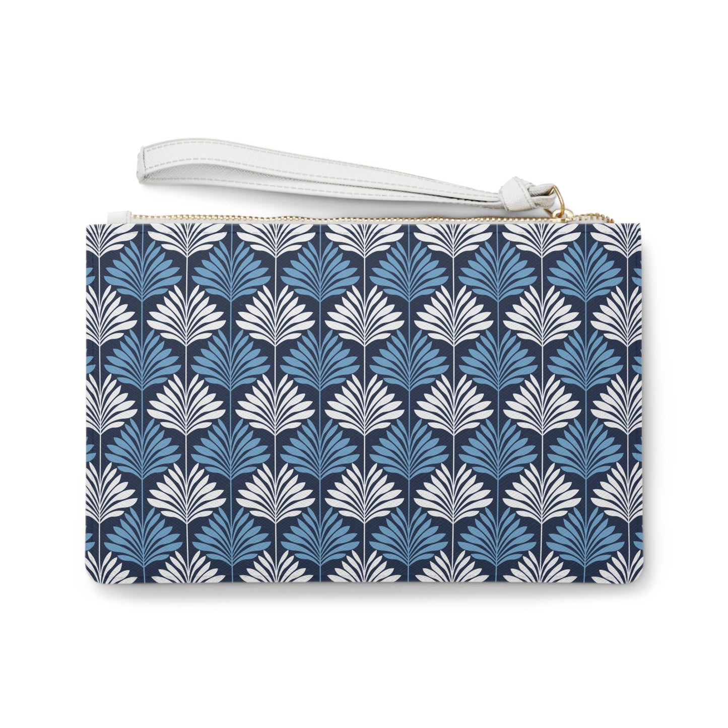 Clutch Bag | Light Blue & White | Deco