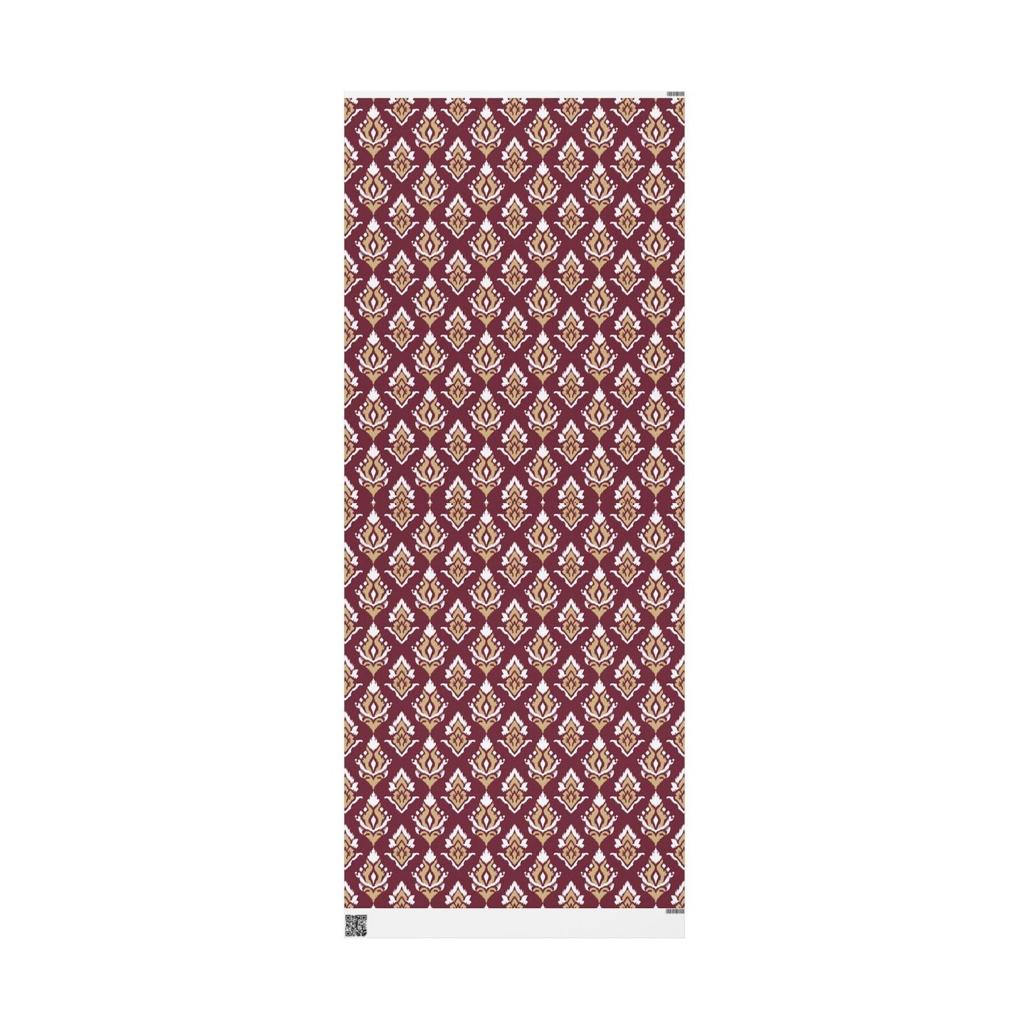 Gift Wrap | Maroon & Gold | Ikat