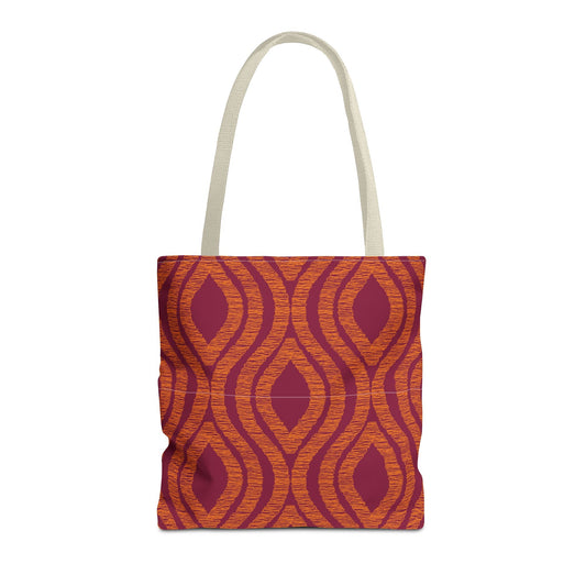 Tote Bags | Maroon & Orange | Ogee