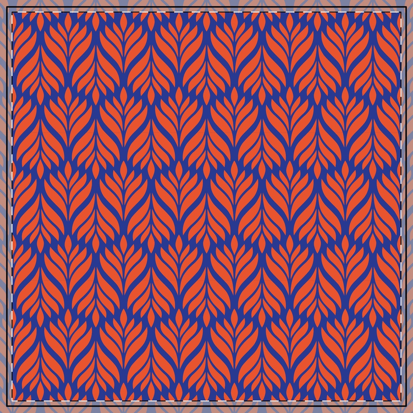 Tablecloth | Bright Blue & Orange | Palm