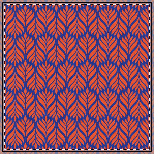 Tablecloth | Bright Blue & Orange | Palm