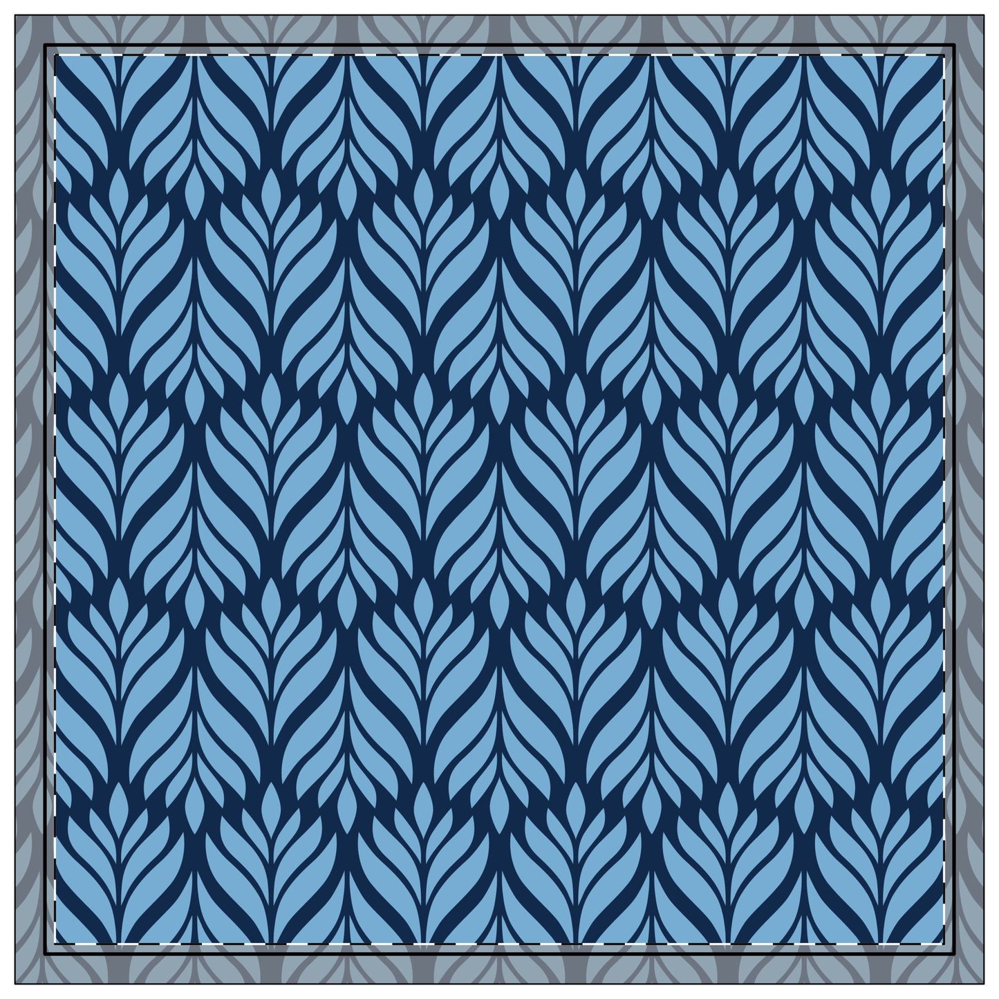 Napkins | Light Blue & White | Palm