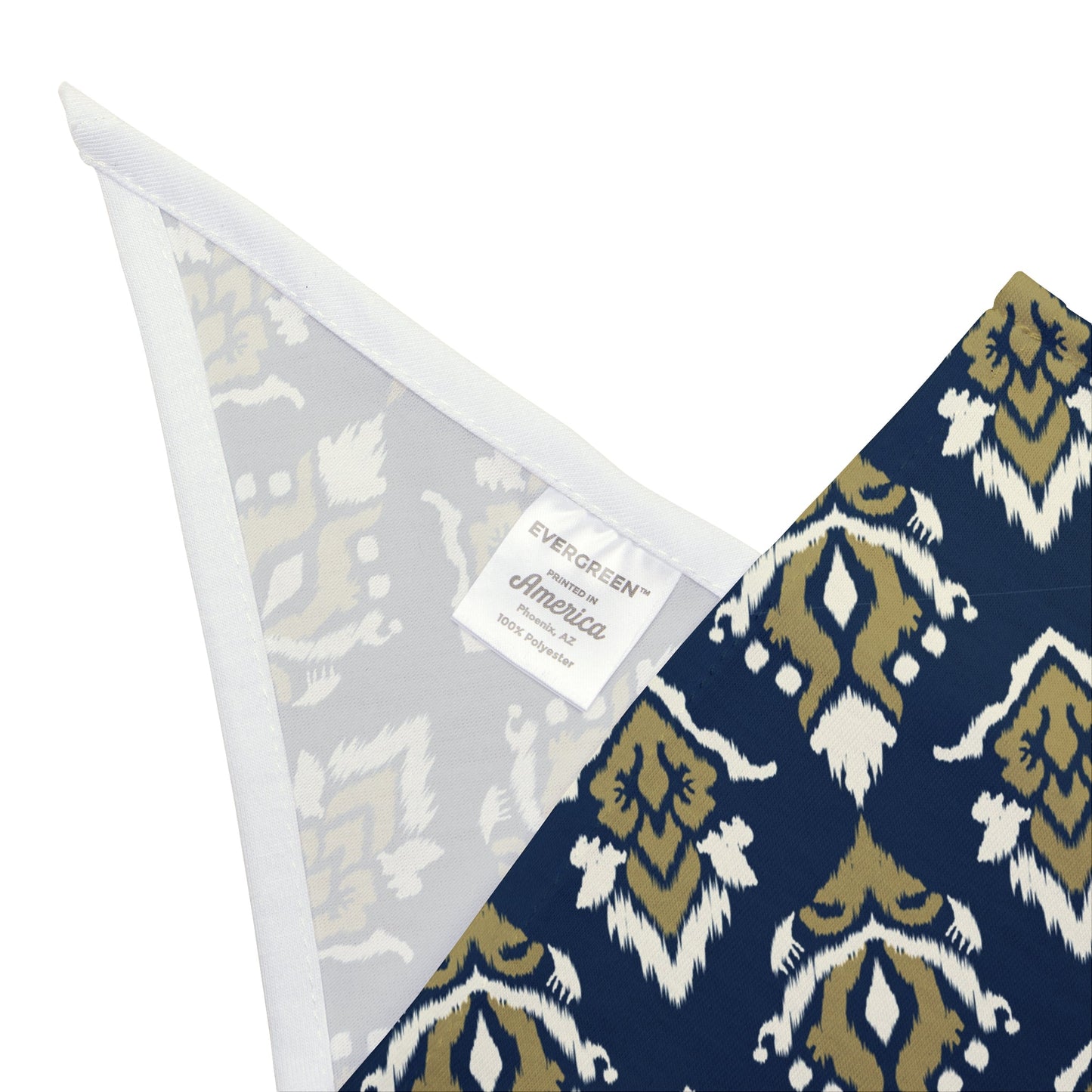 Pet Bandana | Blue & Gold | Ikat