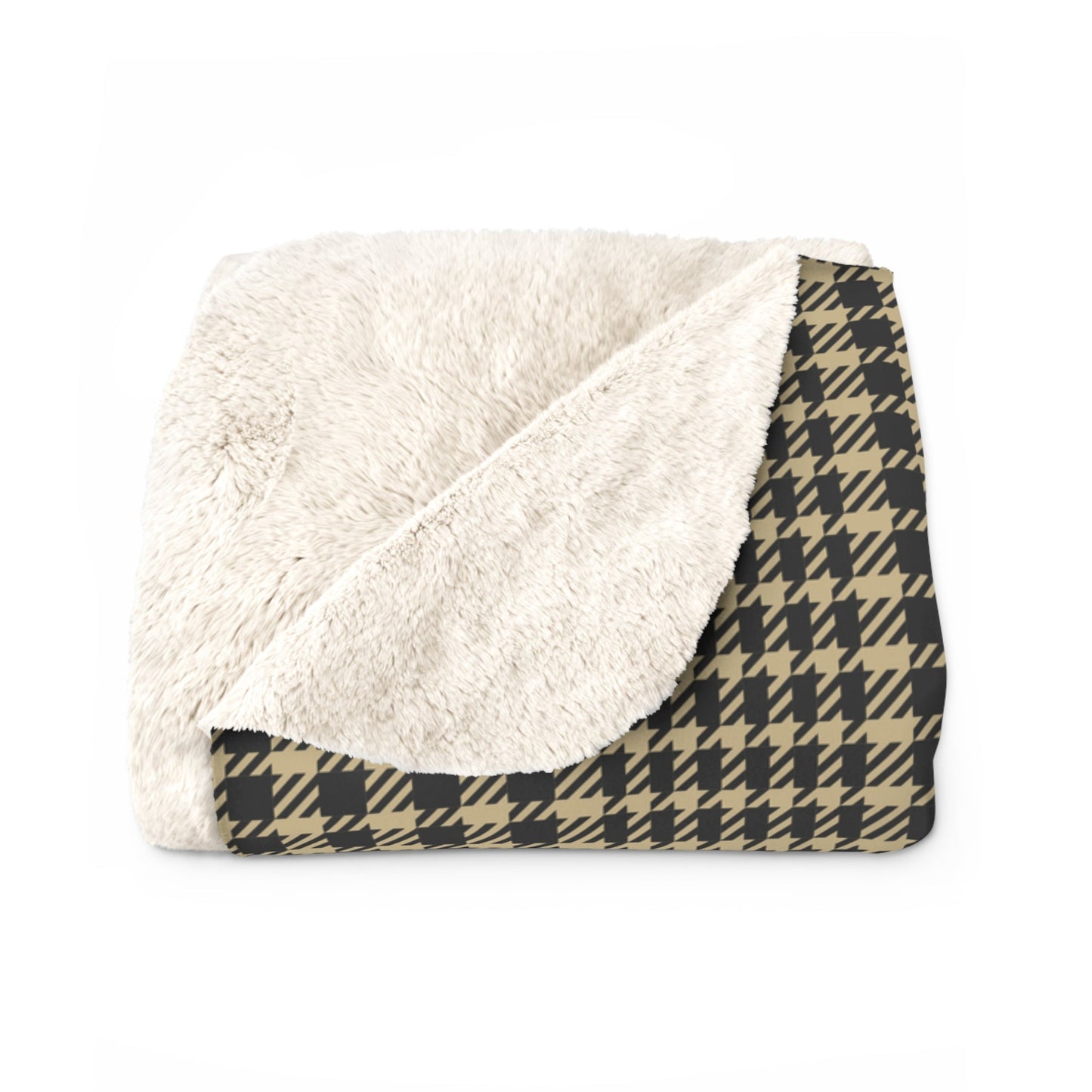 Sherpa Blanket | Black & Gold | Tweed
