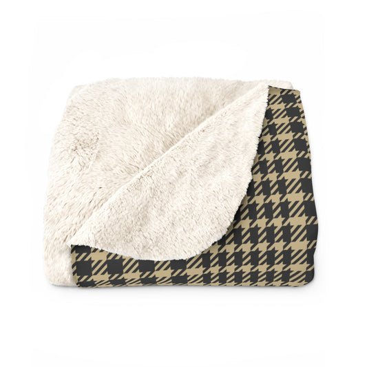 Sherpa Blanket | Black & Gold | Tweed