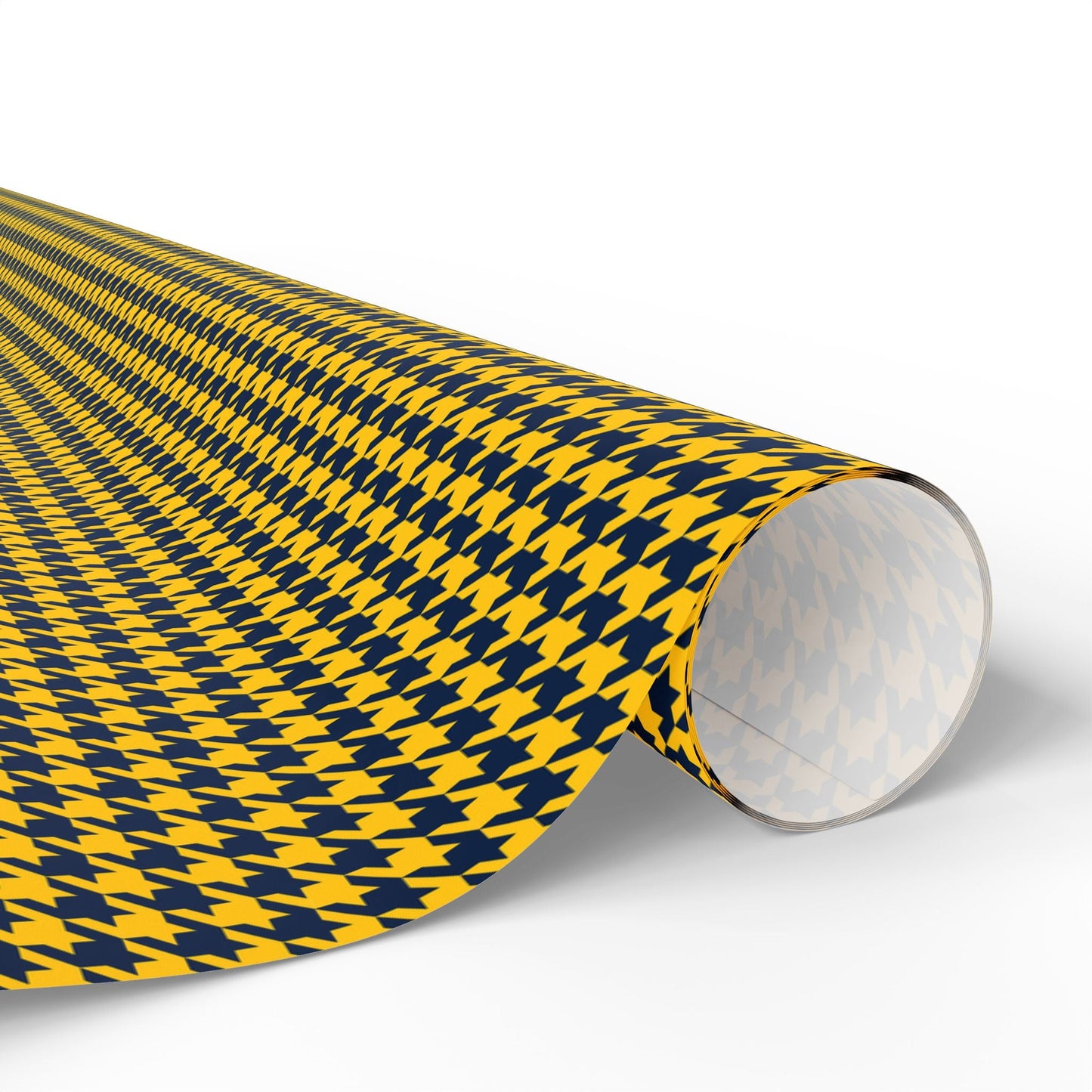 Gift Wrap | Yellow & Blue | Houndstooth