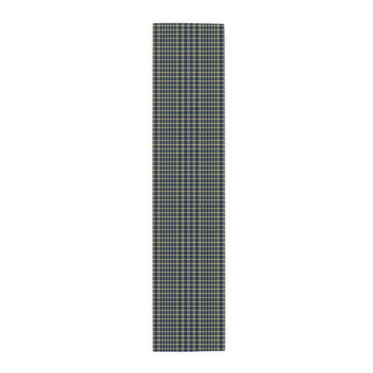Table Runner | Blue & Gold | Tweed