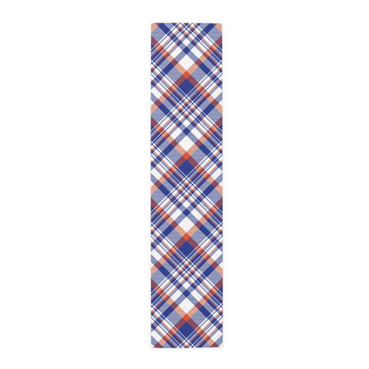 Table Runner | Bright Blue & Orange | Tartan