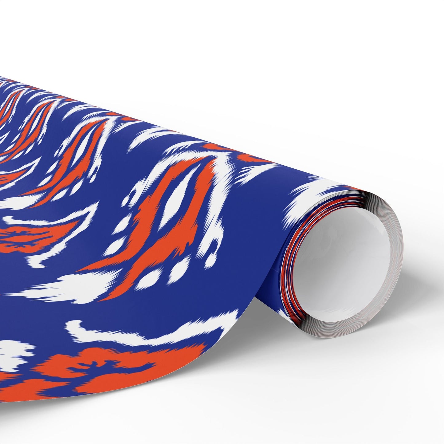 Gift Wrap | Bright Blue & Orange | Ikat