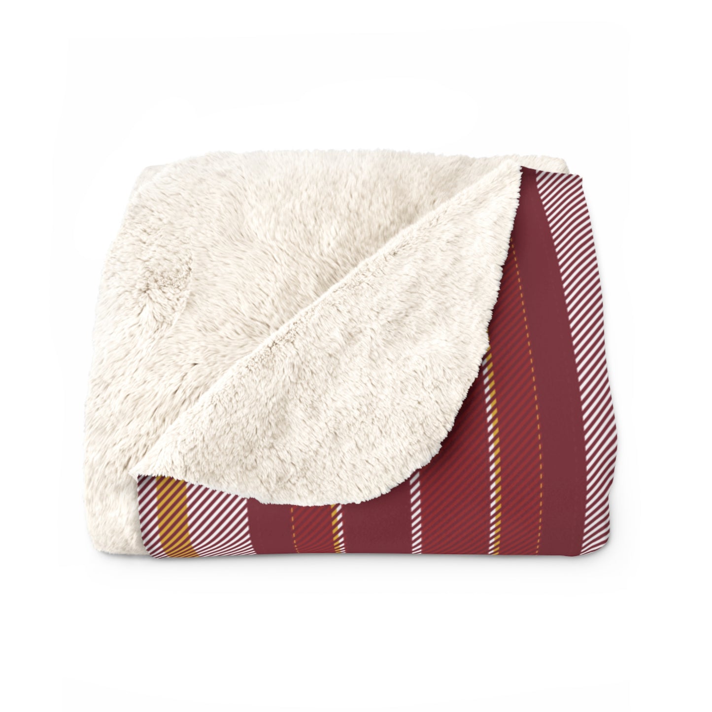 Sherpa Fleece Blanket- Personalized | Red & Yellow | Stripe