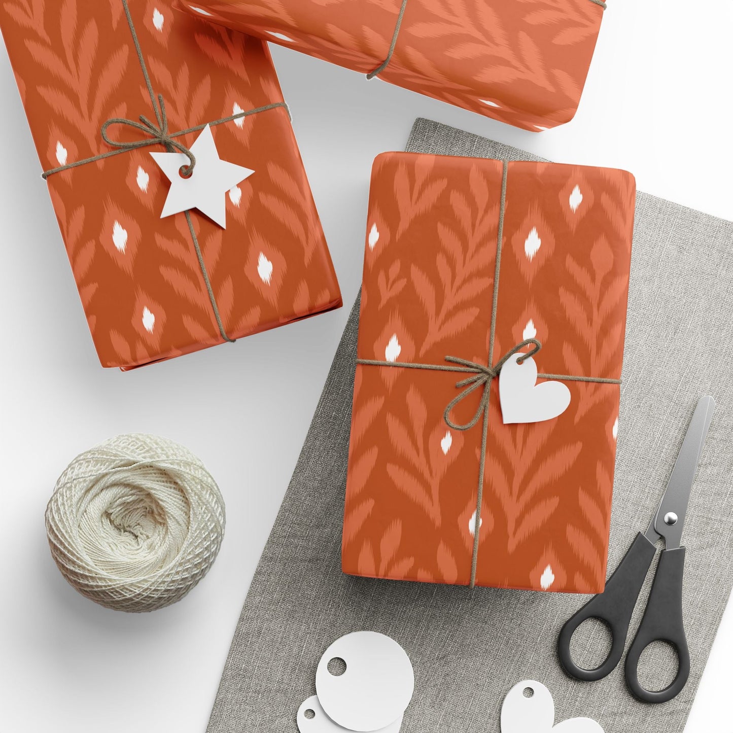 Gift Wrap | Dark Orange & White | Laurel