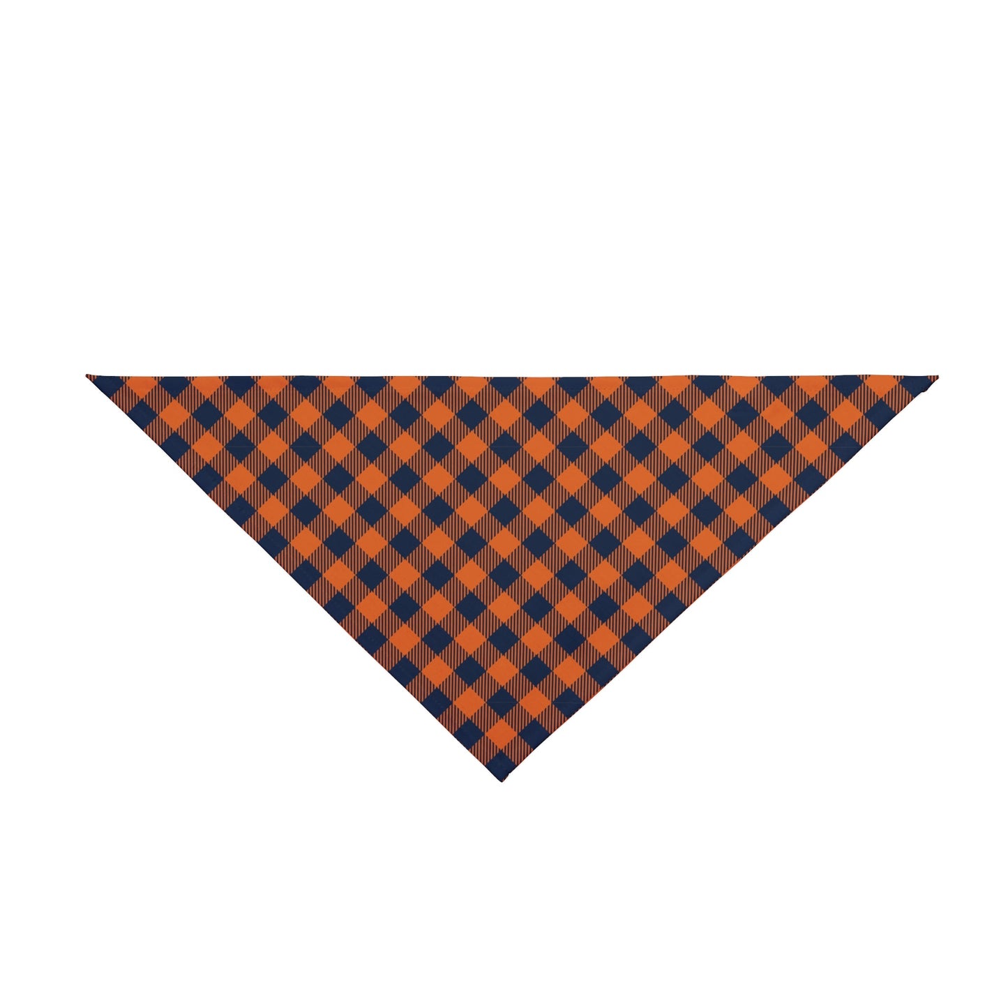 Pet Bandana | Orange & Blue | Gingham