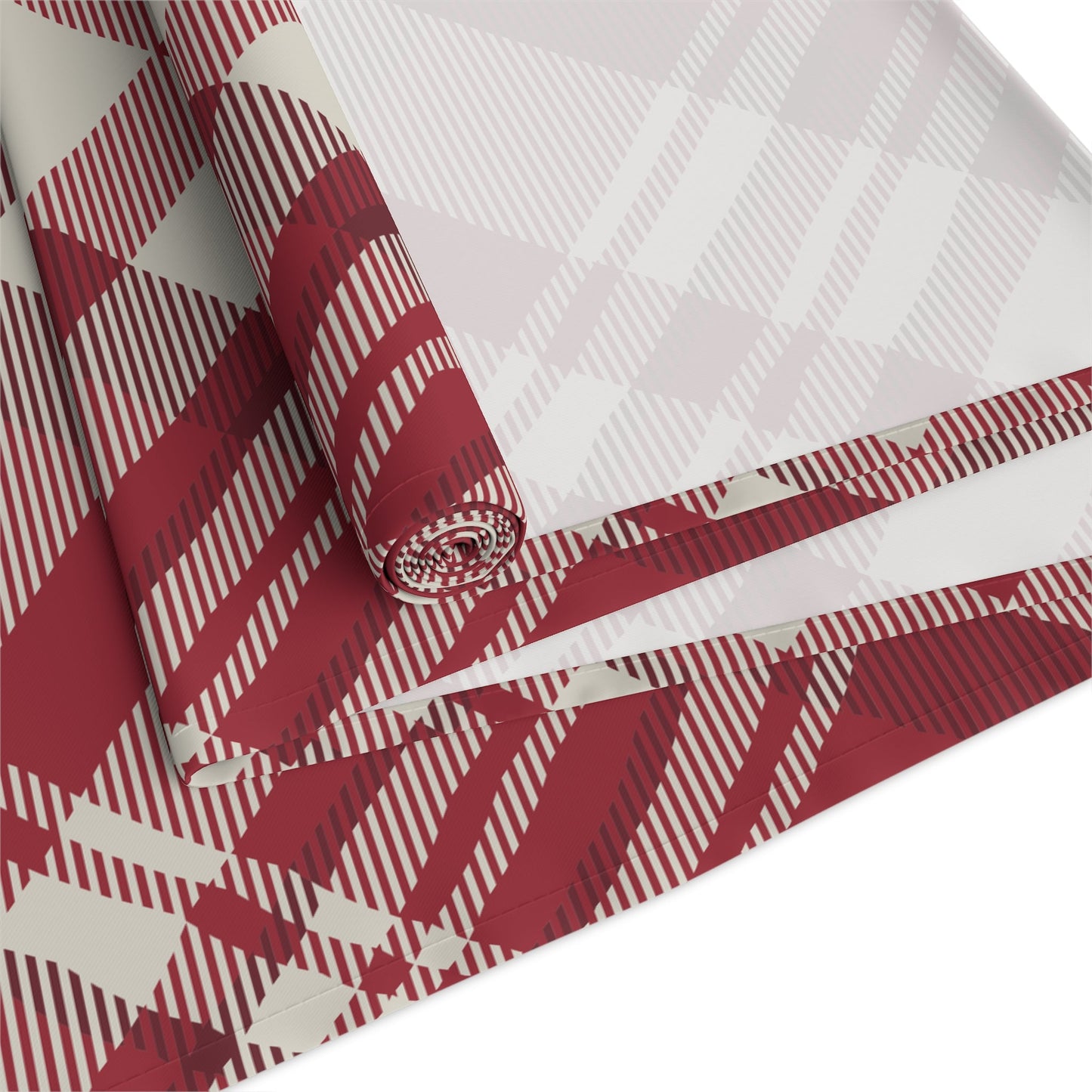 Table Runner | Maroon & White | Tartan