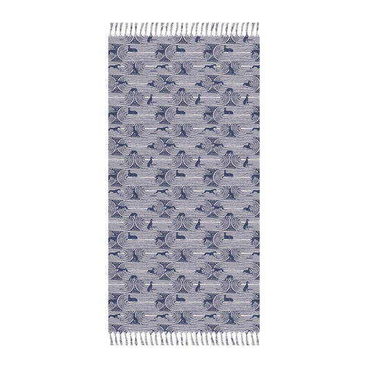 Boho Beach Towel | Greyhounds | Pink Track