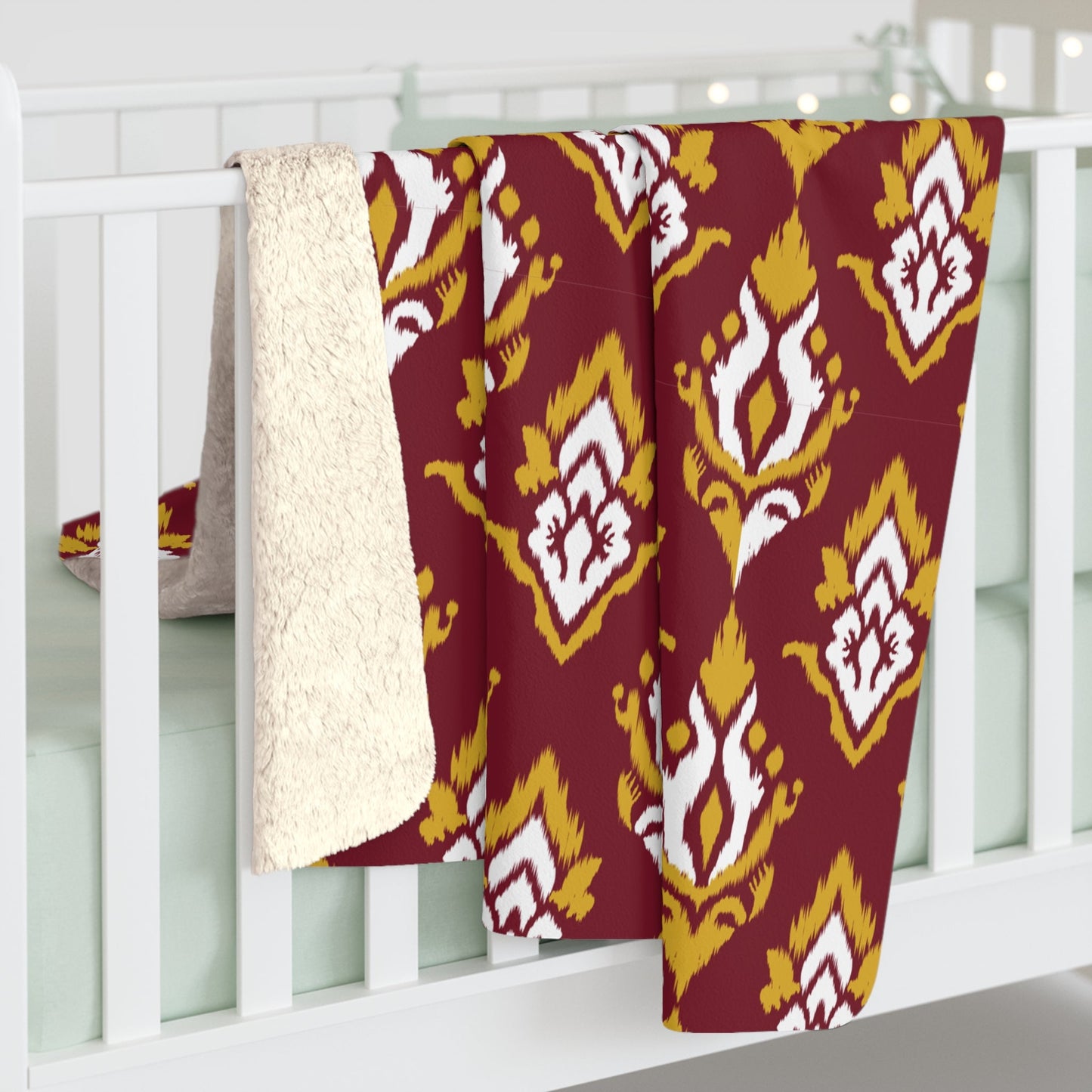 Sherpa Blanket | Red & Yellow | Ikat