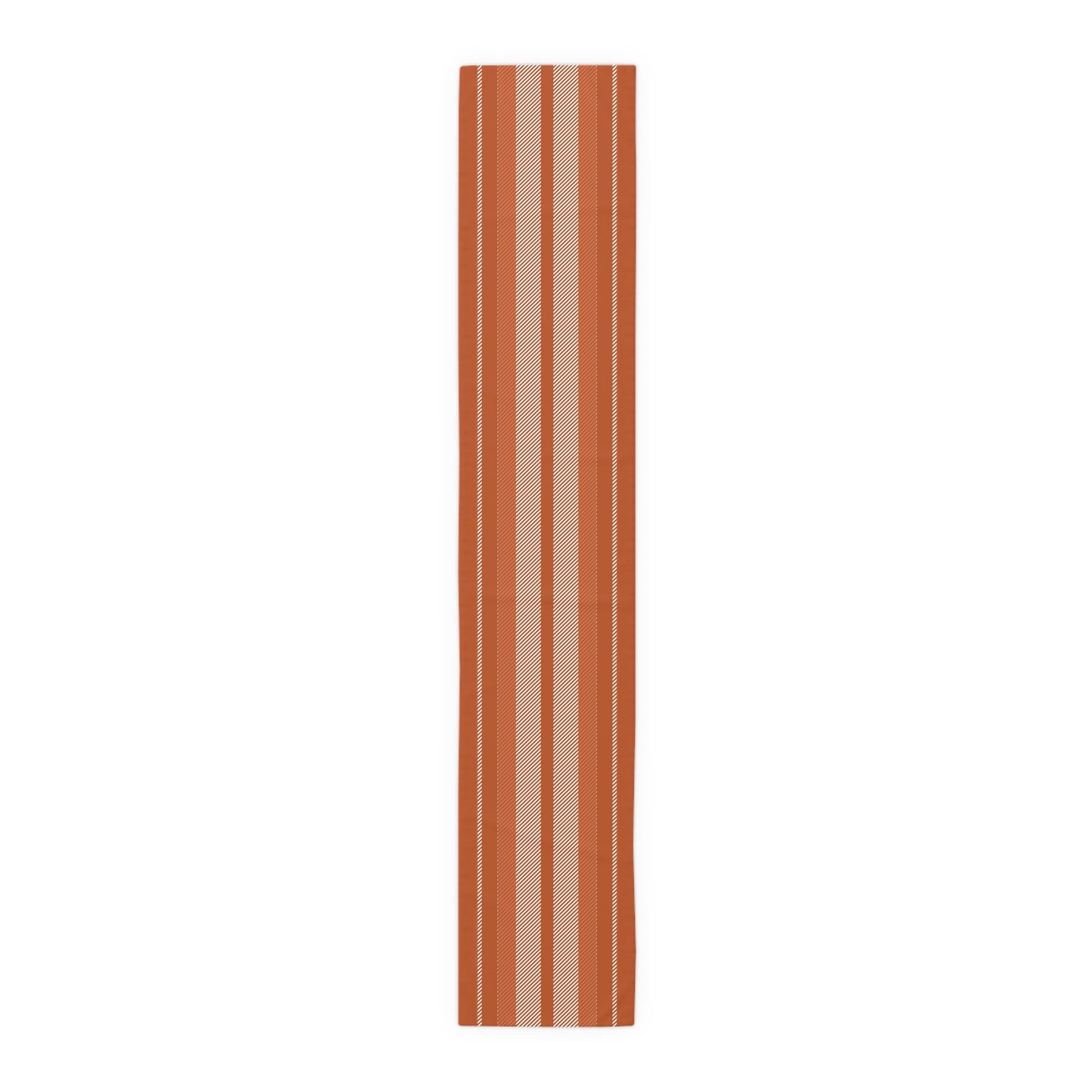 Table Runner | Dark Orange & White | Stripe